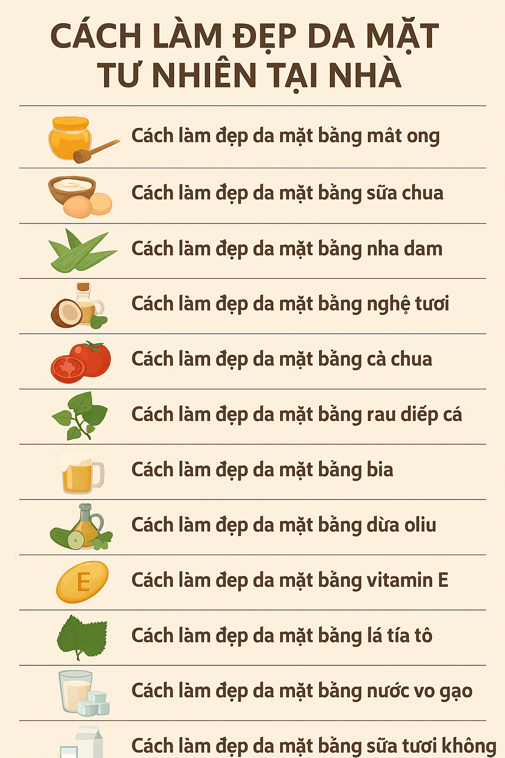Cách làm đẹp da mặt