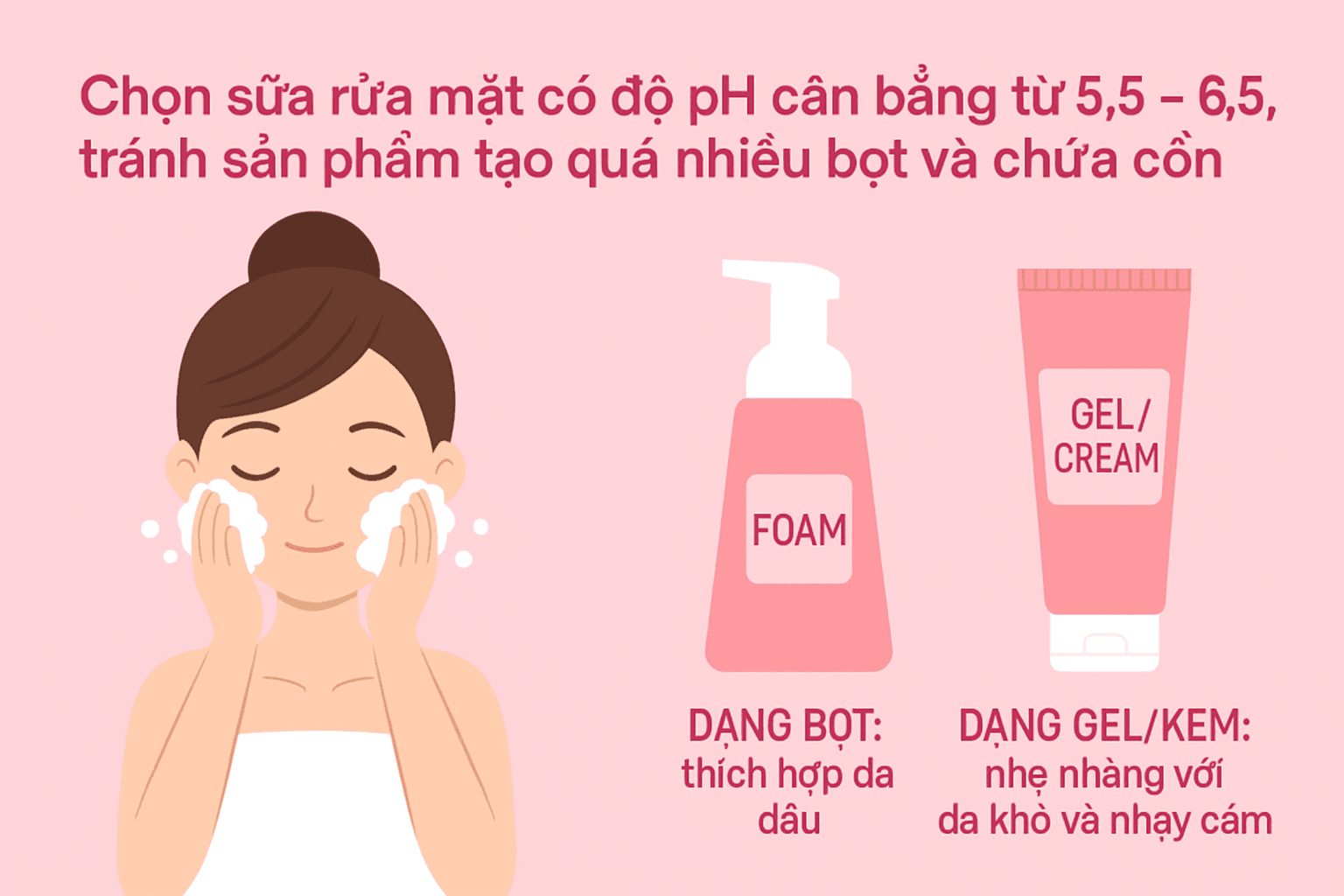 Sữa rửa mặt – Làm sạch dịu nhẹ
