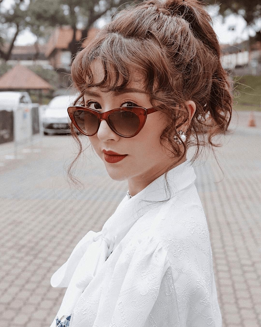 Tóc mái được uốn phồng gợn sóng đầy nổi bật (Nguồn: Internet)