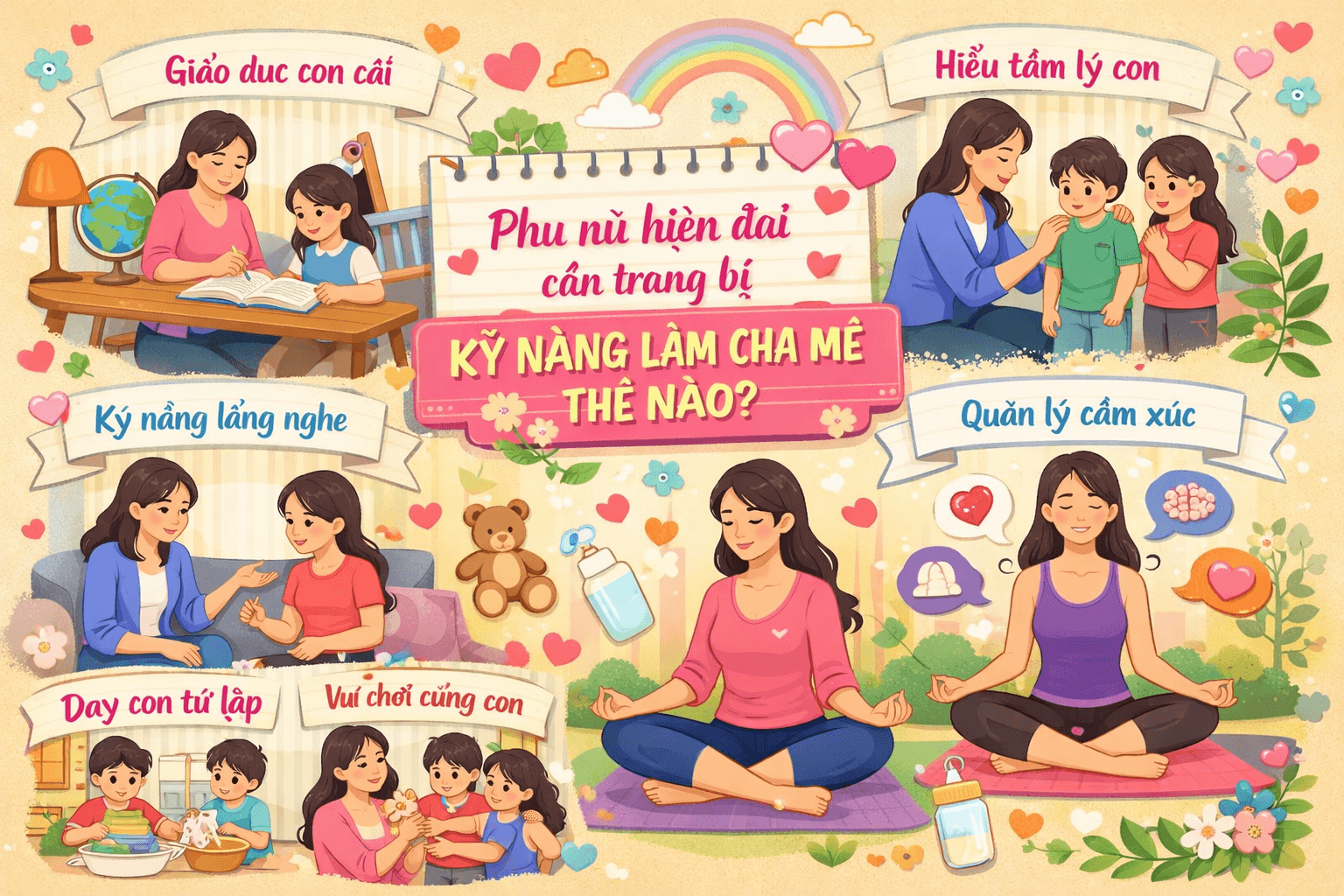 Phụ nữ hiện đại cần trang bị kỹ năng làm cha mẹ thế nào?