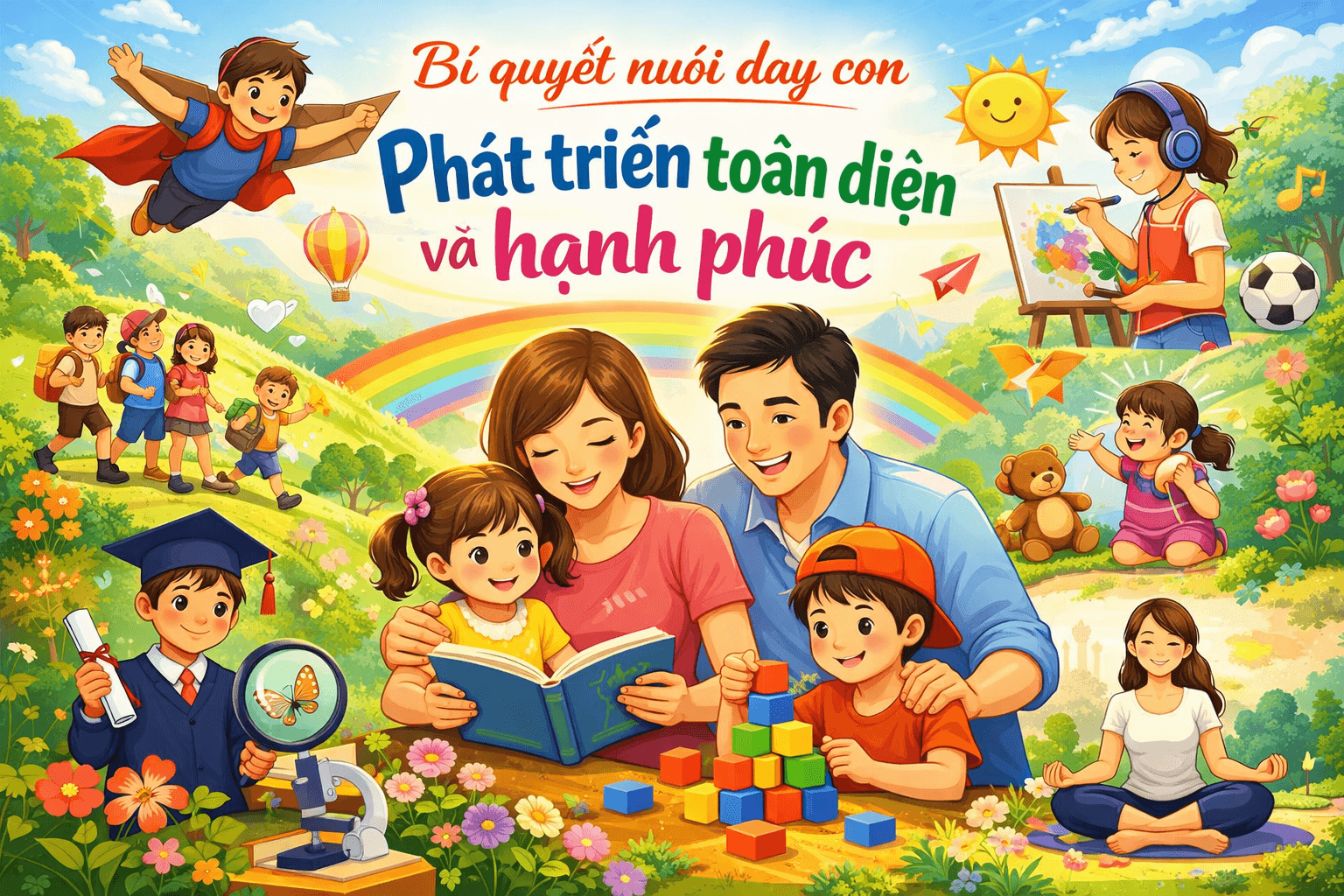 Cách làm cha mẹ tốt dạy con phát triển toàn diện và hạnh phúc