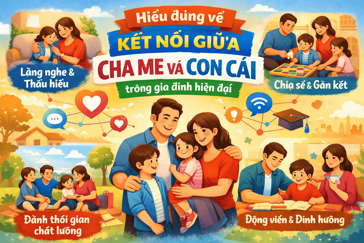 Hiểu đúng về mối quan hệ cha mẹ và con cái trong gia đình hiện đại