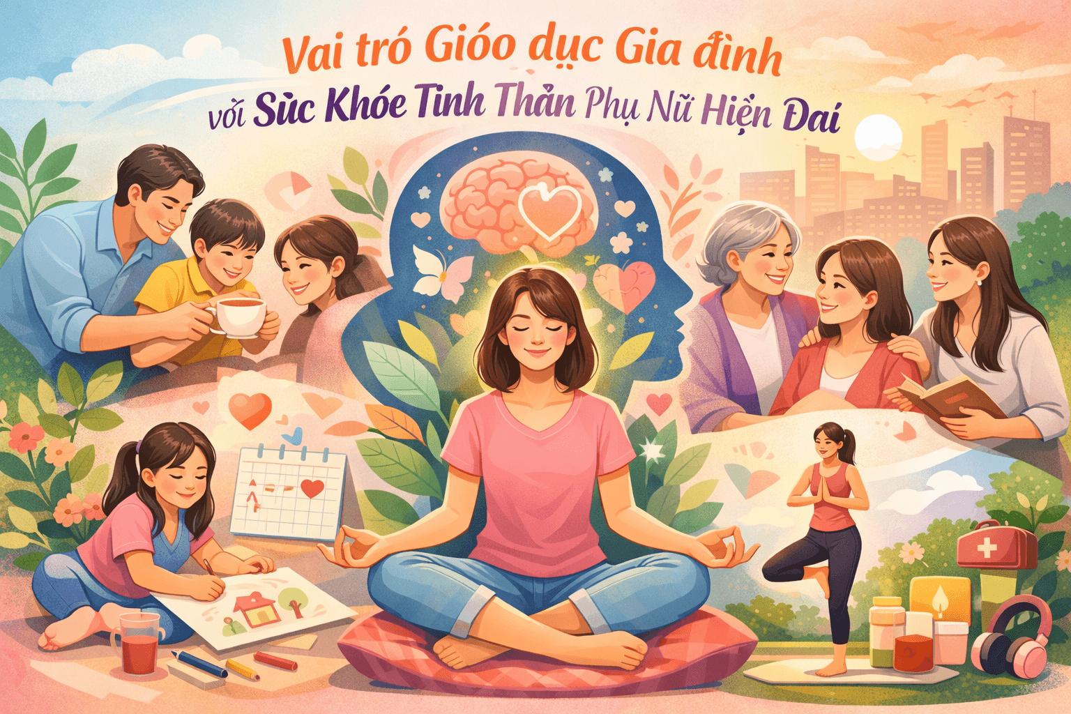 Vai trò giáo dục gia đình với sức khỏe tinh thần phụ nữ hiện đại