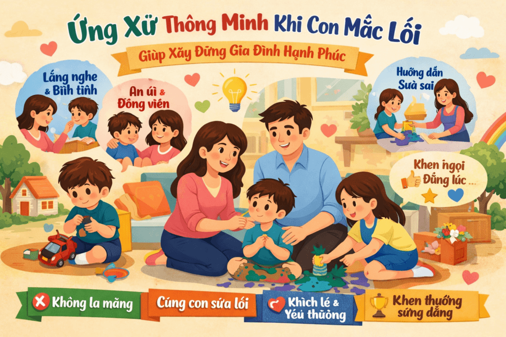 Cha mẹ nên làm gì khi con sai giúp xây dựng gia đình hạnh phúc