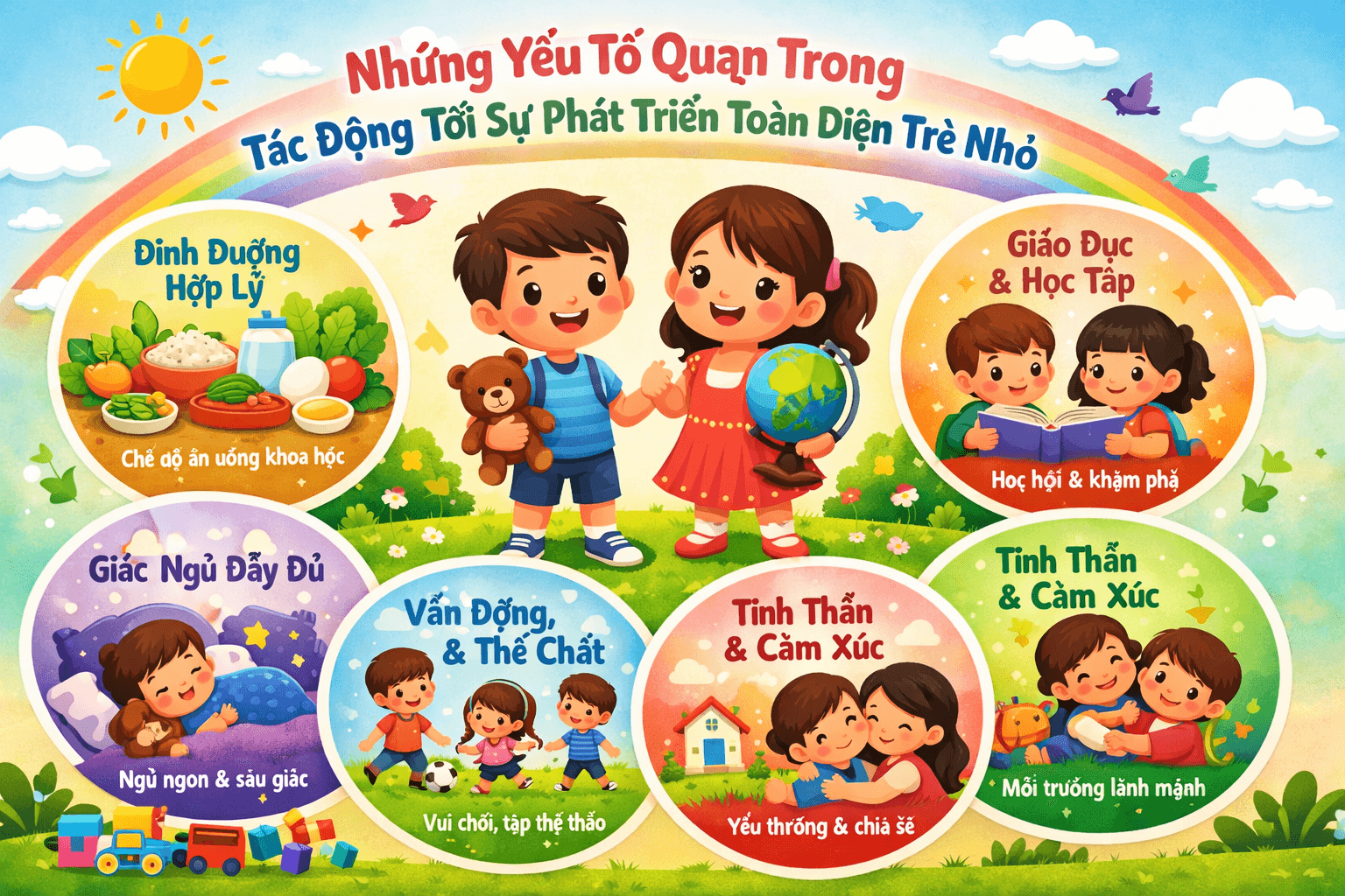 Những yếu tố quan trọng tác động tới sự phát triển toàn diện trẻ nhỏ