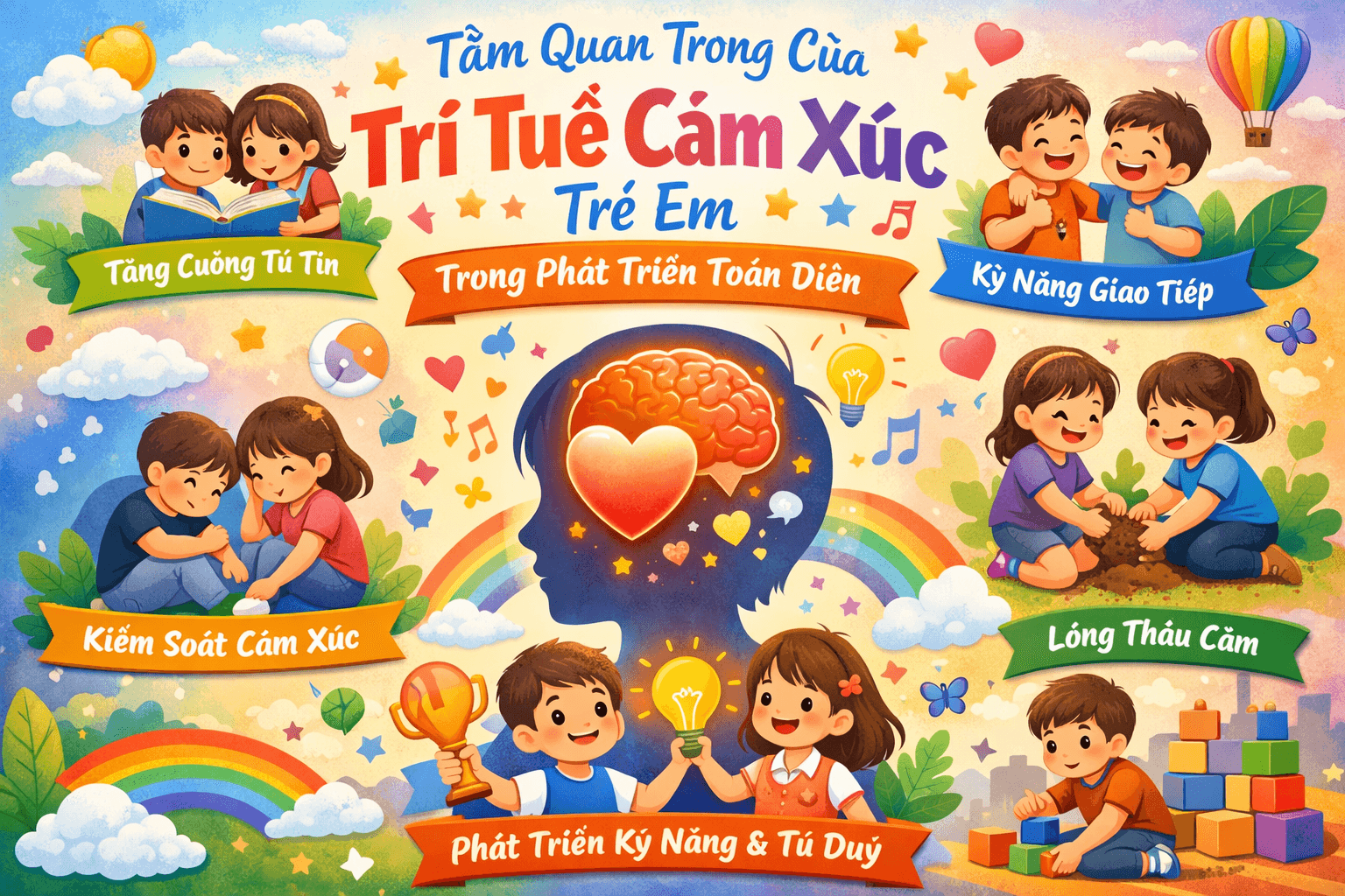 Tầm quan trọng của trí tuệ cảm xúc trẻ em trong phát triển toàn diện