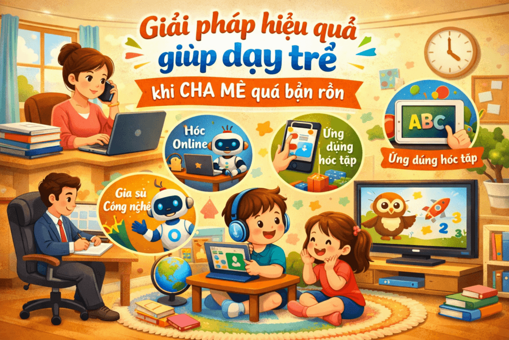 Giải pháp hiệu quả giúp dạy con khi cha mẹ quá bận rộn