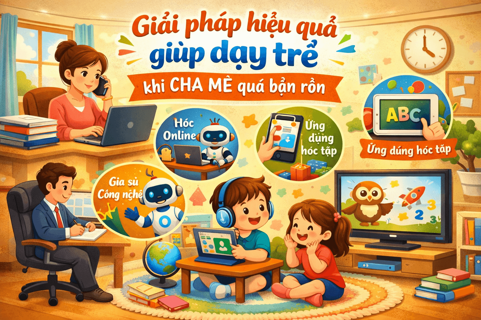 Giải pháp hiệu quả giúp dạy con khi cha mẹ quá bận rộn