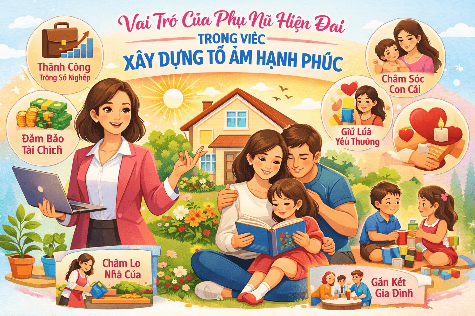 Vai trò của phụ nữ hiện đại trong việc chăm sóc gia đình