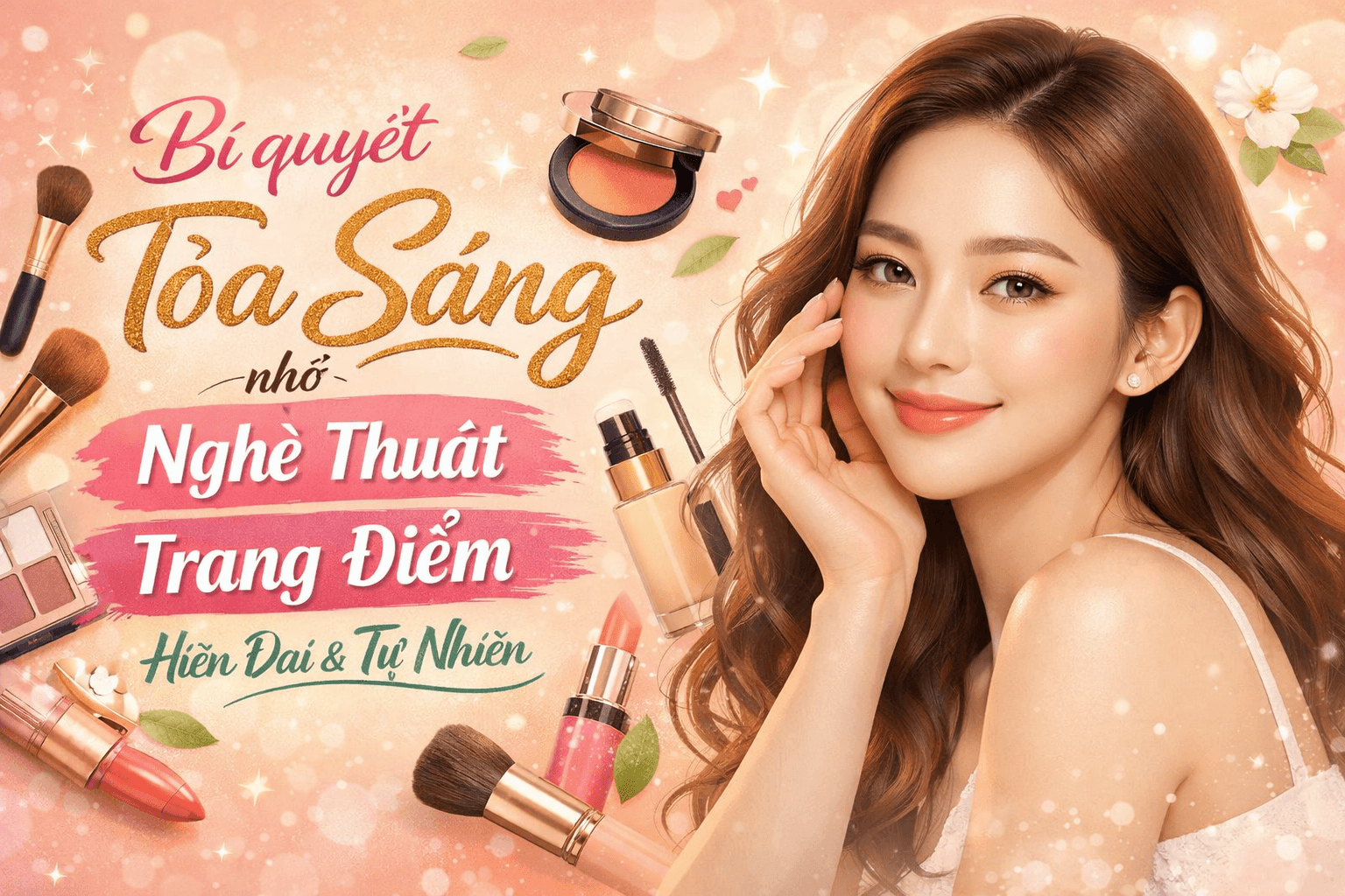 Bí quyết tỏa sáng nhờ nghệ thuật trang điểm hiện đại và tự nhiên