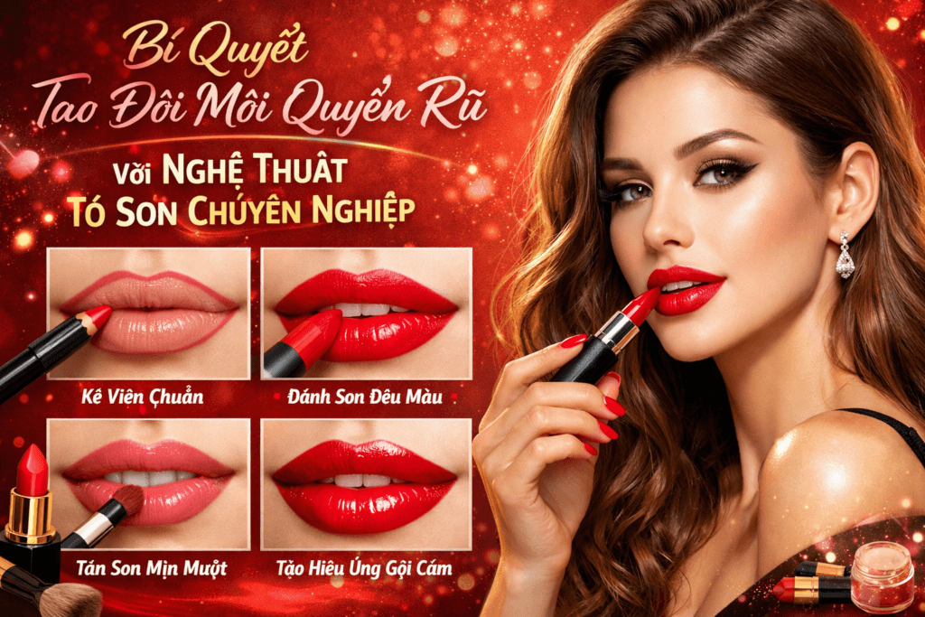 Bí quyết tạo đôi môi quyến rũ với nghệ thuật đánh son môi chuyên nghiệp