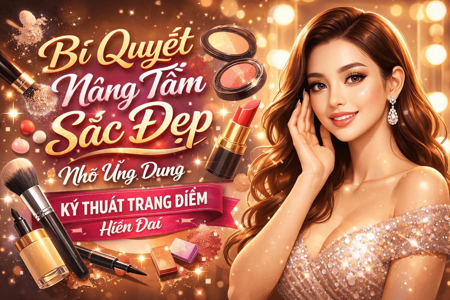 Bí quyết nâng tầm sắc đẹp nhờ ứng dụng kỹ thuật trang điểm hiện đại