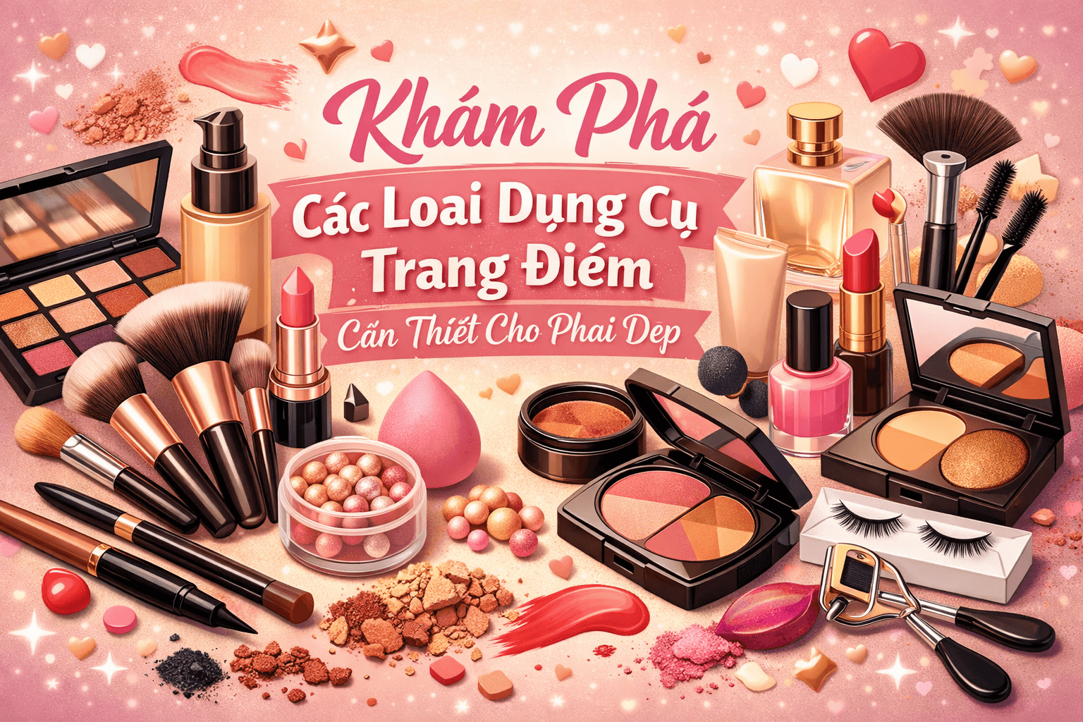 Khám phá các loại dụng cụ trang điểm cần thiết cho phái đẹp
