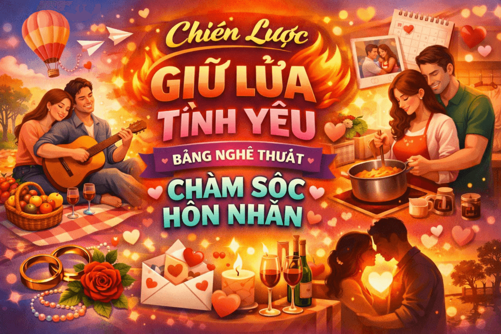 Chiến Lược Giữ Lửa Tình Yêu Bằng Nghệ Thuật Chăm Sóc Hôn Nhân