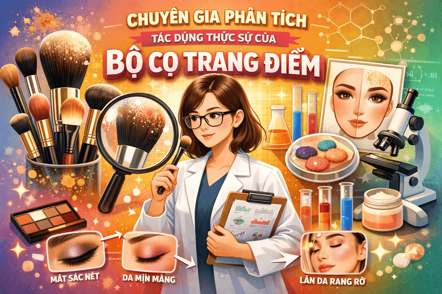 Chuyên Gia Phân Tích Tác Dụng Thực Sự Của Bộ Cọ Trang Điểm