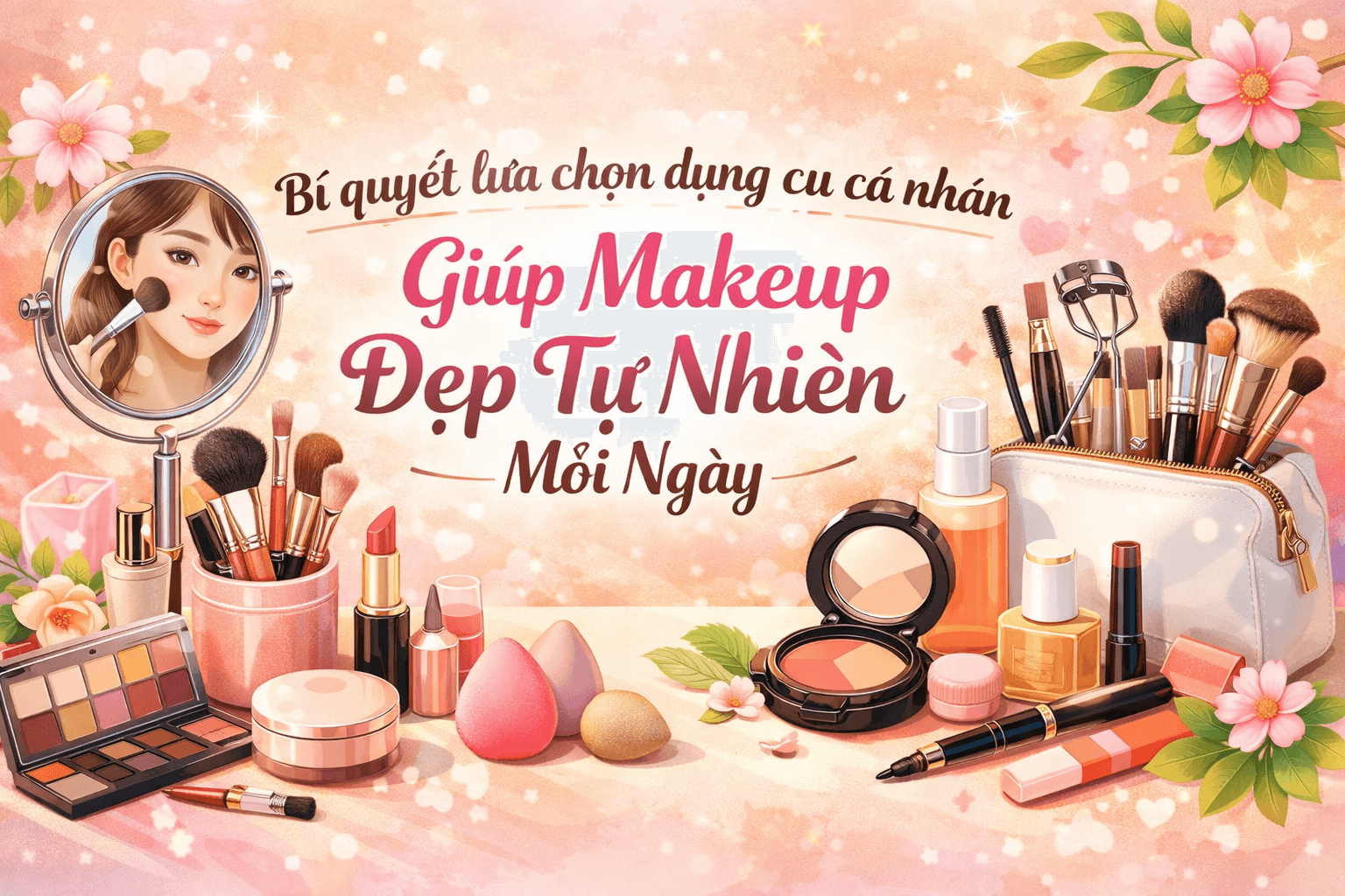 Bí quyết lựa chọn dụng cụ makeup cá nhân đẹp tự nhiên mỗi ngày