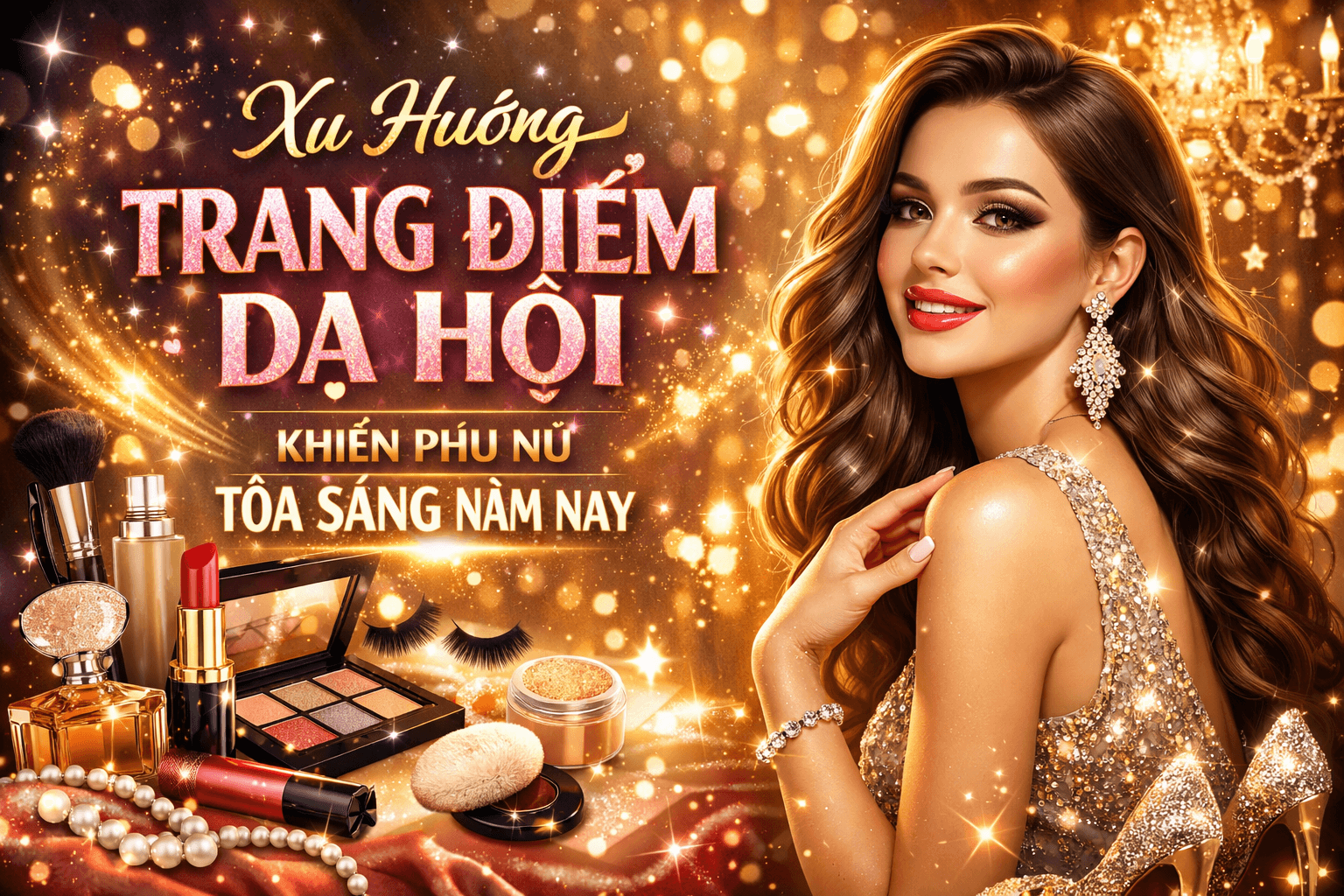 Xu Hướng Trang Điểm Dạ Hội Khiến Phụ Nữ Tỏa Sáng Năm Nay