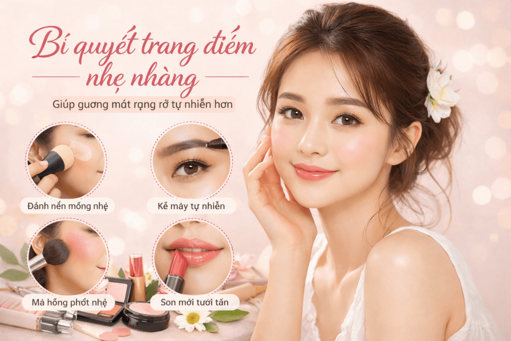 Bí quyết makeup tự nhiên giúp gương mặt rạng rỡ tự nhiên hơn