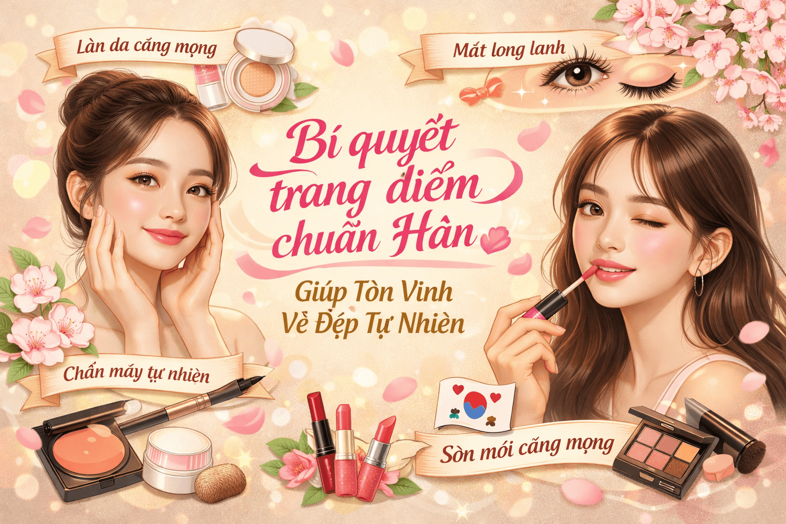 Bí quyết makeup kiểu Hàn Quốc giúp tôn vinh vẻ đẹp tự nhiên