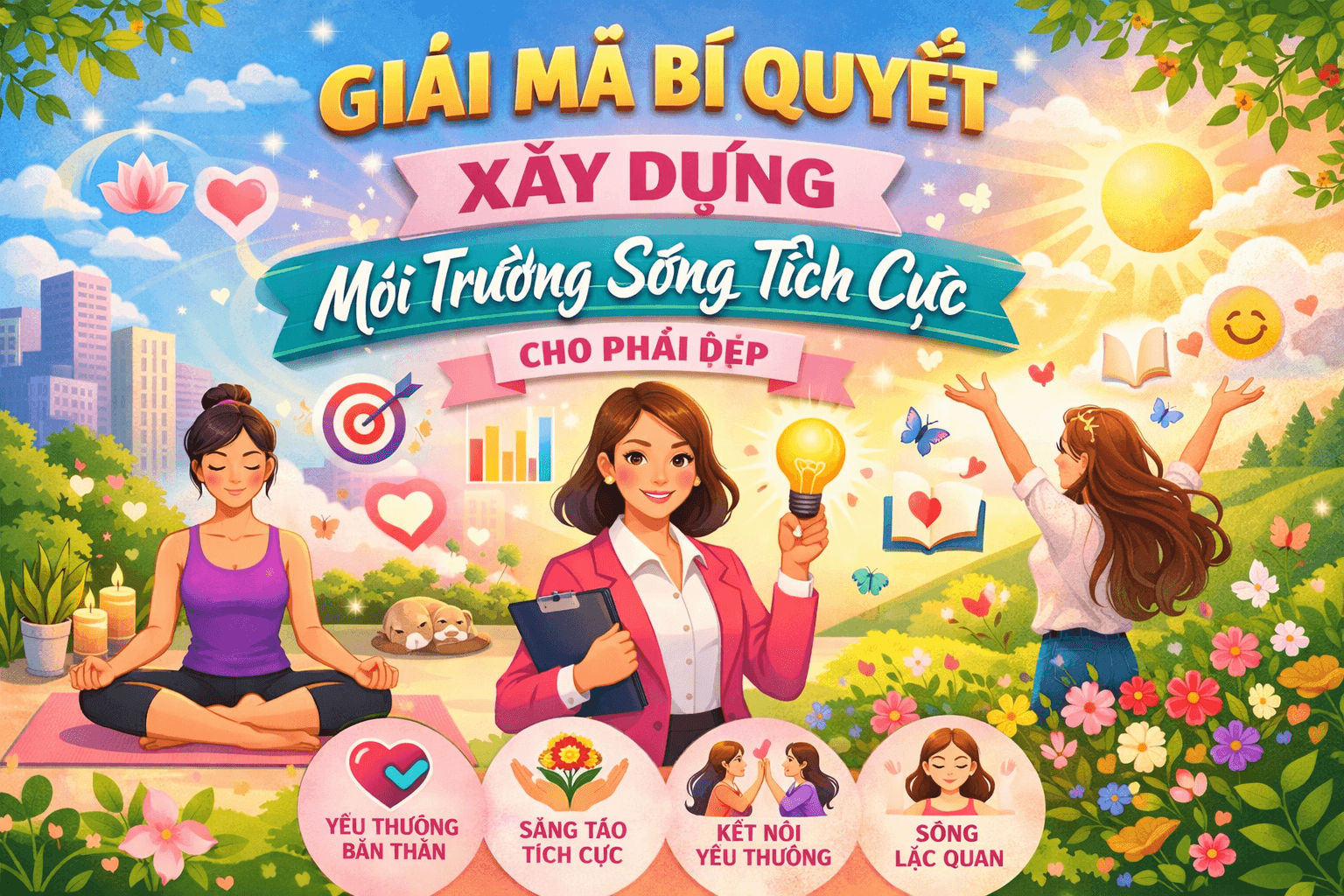 Giải mã bí quyết tạo môi trường sống tích cực cho phái đẹp