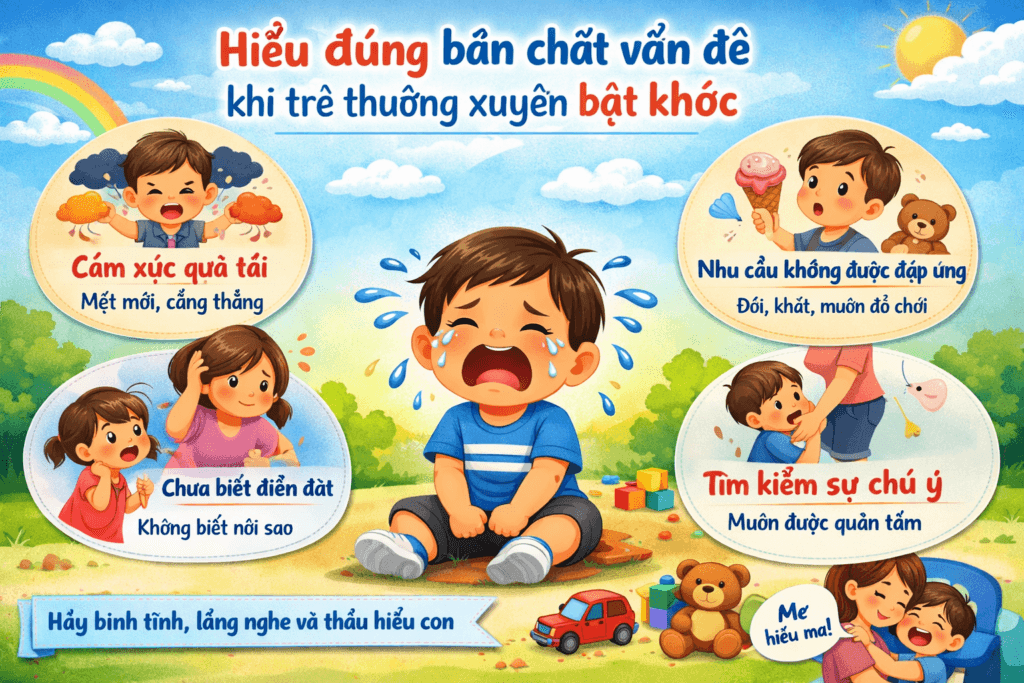 Hiểu đúng bản chất vấn đề khi dạy con hay khóc
