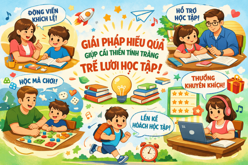 Giải pháp hiệu quả giúp cải thiện tình trạng con lười học phải làm sao