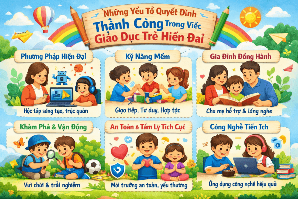 Những yếu tố quyết định thành công trong việc giáo dục con cái hiện đại