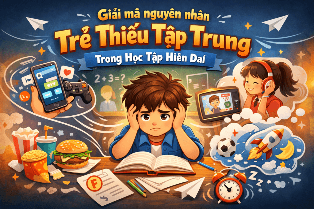 Giải mã nguyên nhân con không tập trung học