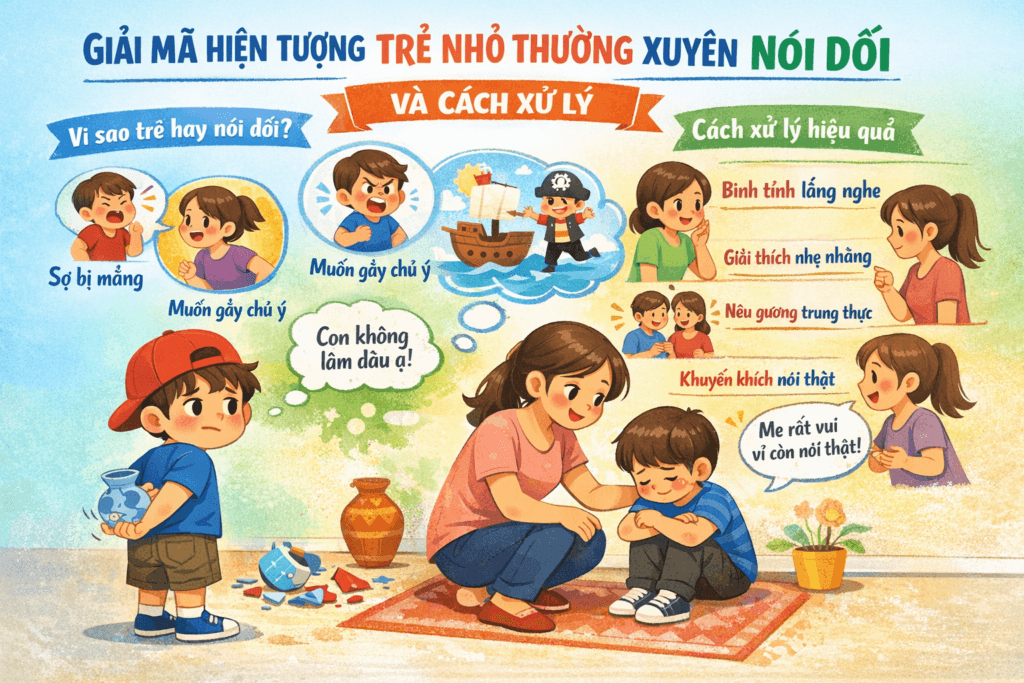 Giải mã hiện tượng con hay nói dối và cách xử lý