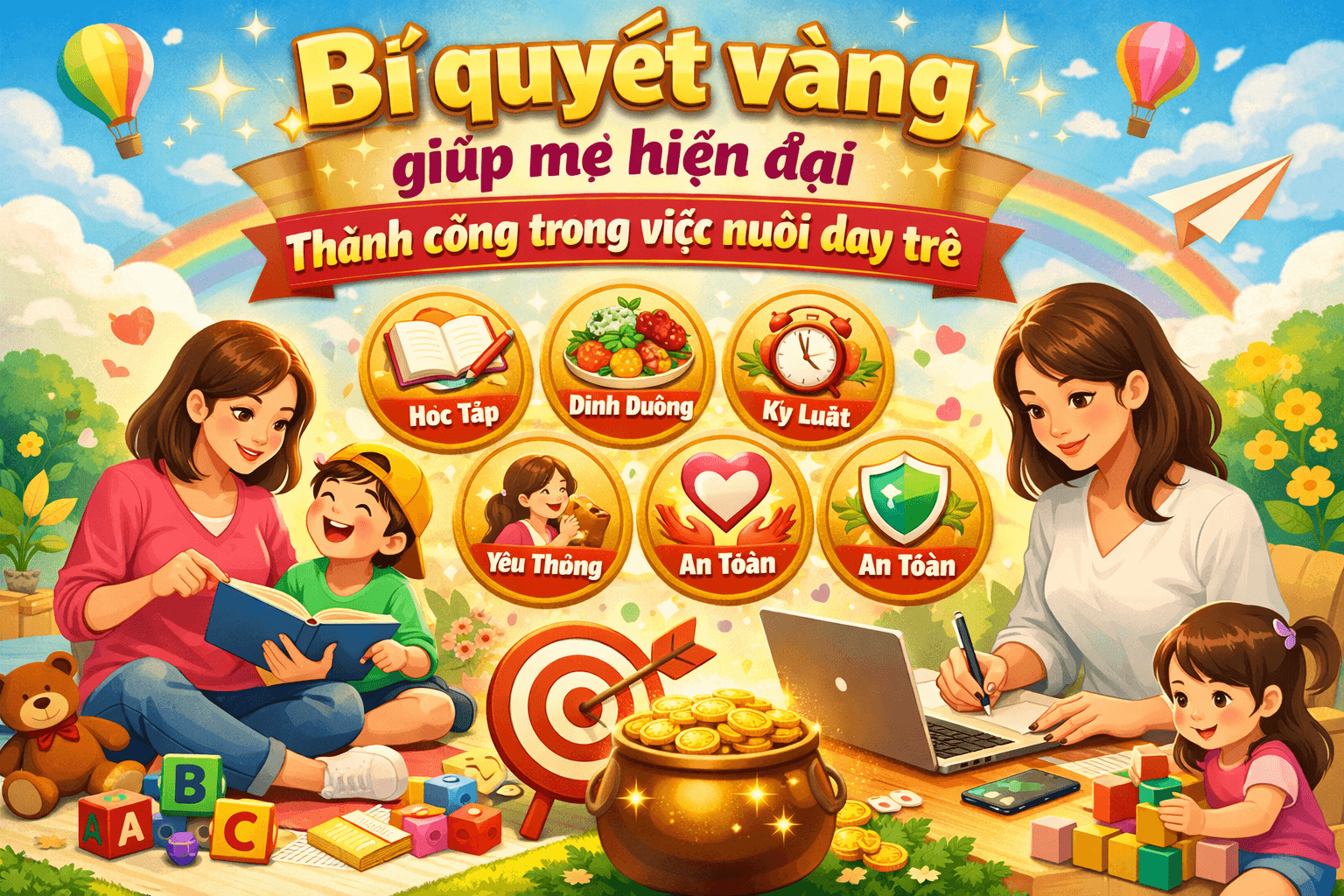 Bí quyết vàng giúp mẹ hiện đại thành công trong việc nuôi dạy trẻ