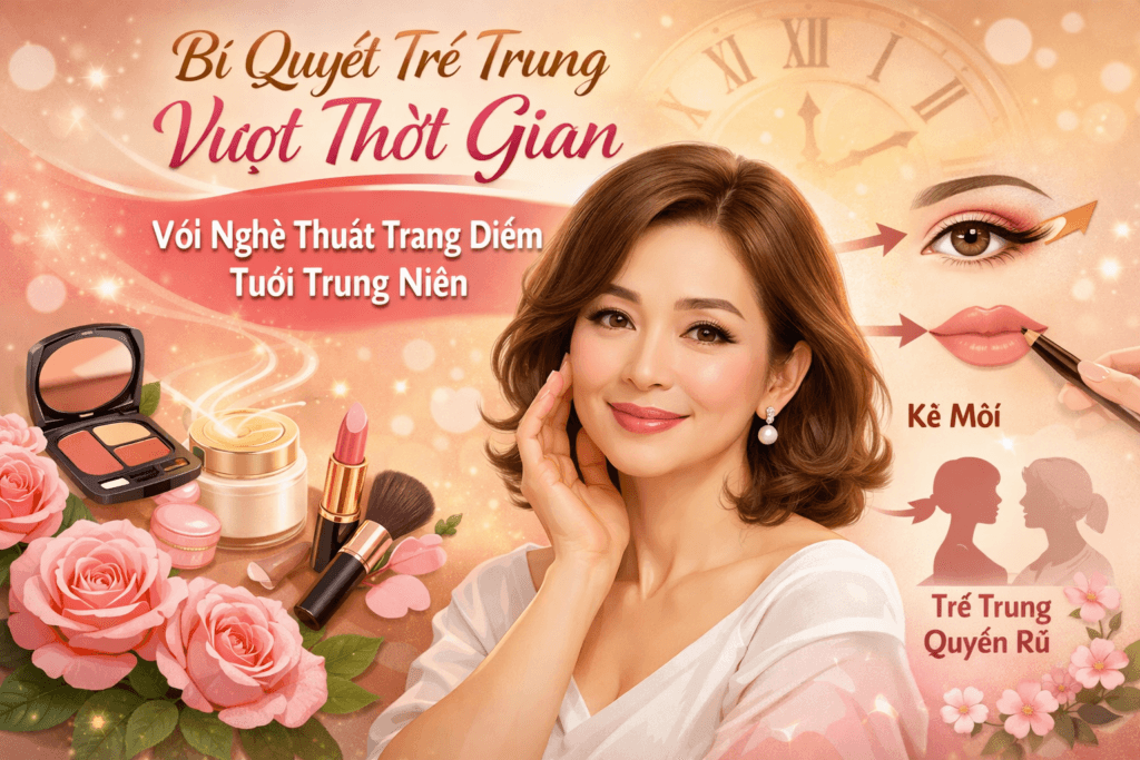 Bí quyết trẻ trung vượt thời gian với nghệ thuật trang điểm cho phụ nữ trung niên