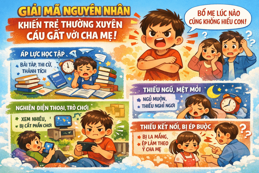Giải mã nguyên nhân khiến con hay cáu gắt