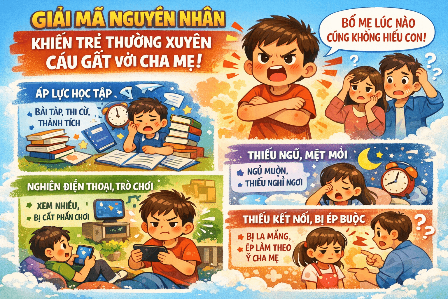 Giải mã nguyên nhân khiến con hay cáu gắt