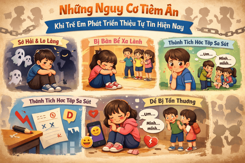 Những nguy cơ tiềm ẩn khi con thiếu tự tin hiện nay