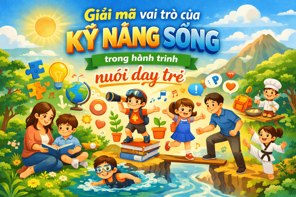 Giải mã vai trò dạy con kỹ năng sống trong hành trình nuôi dạy trẻ