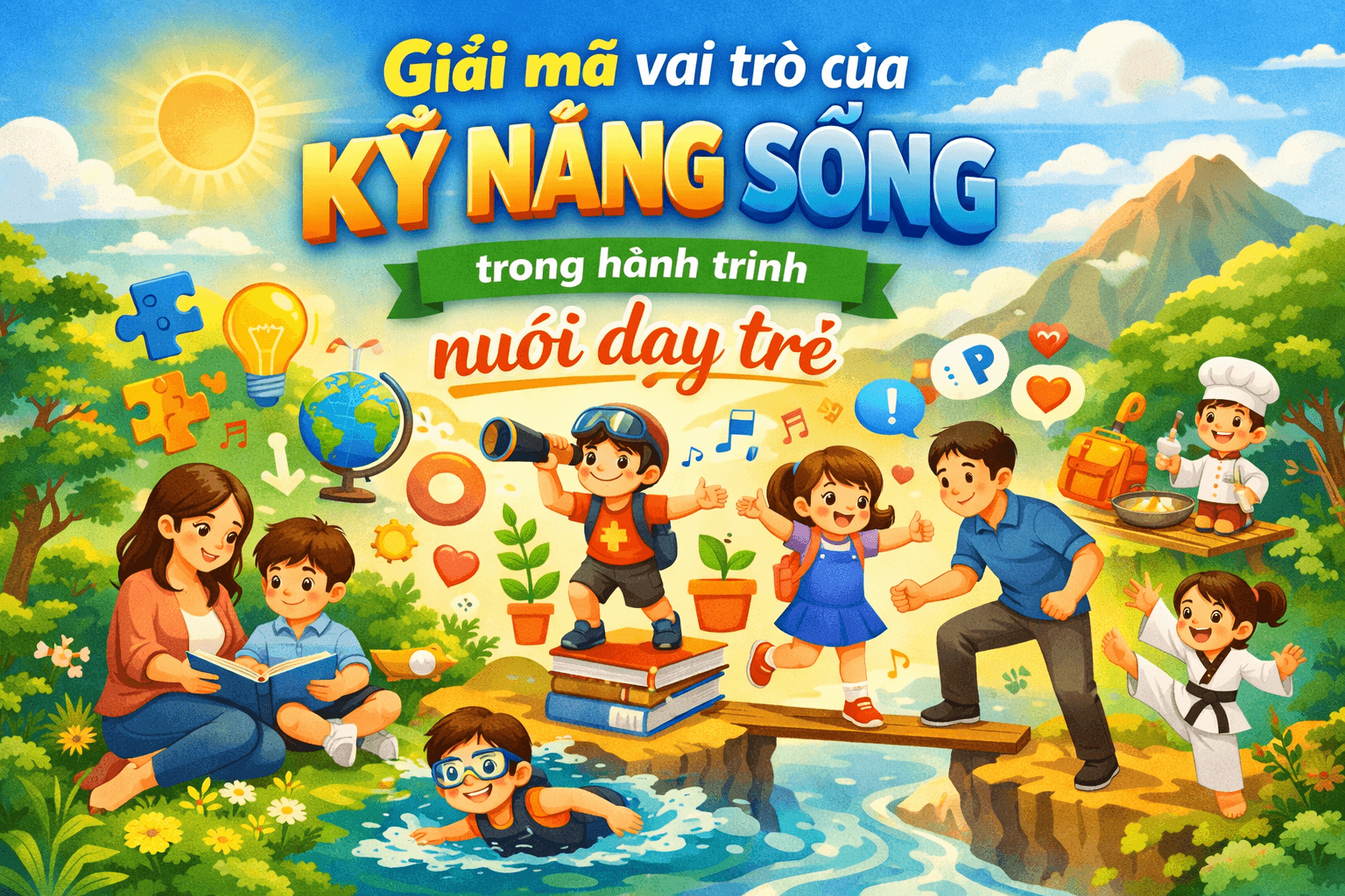 Giải mã vai trò dạy con kỹ năng sống trong hành trình nuôi dạy trẻ