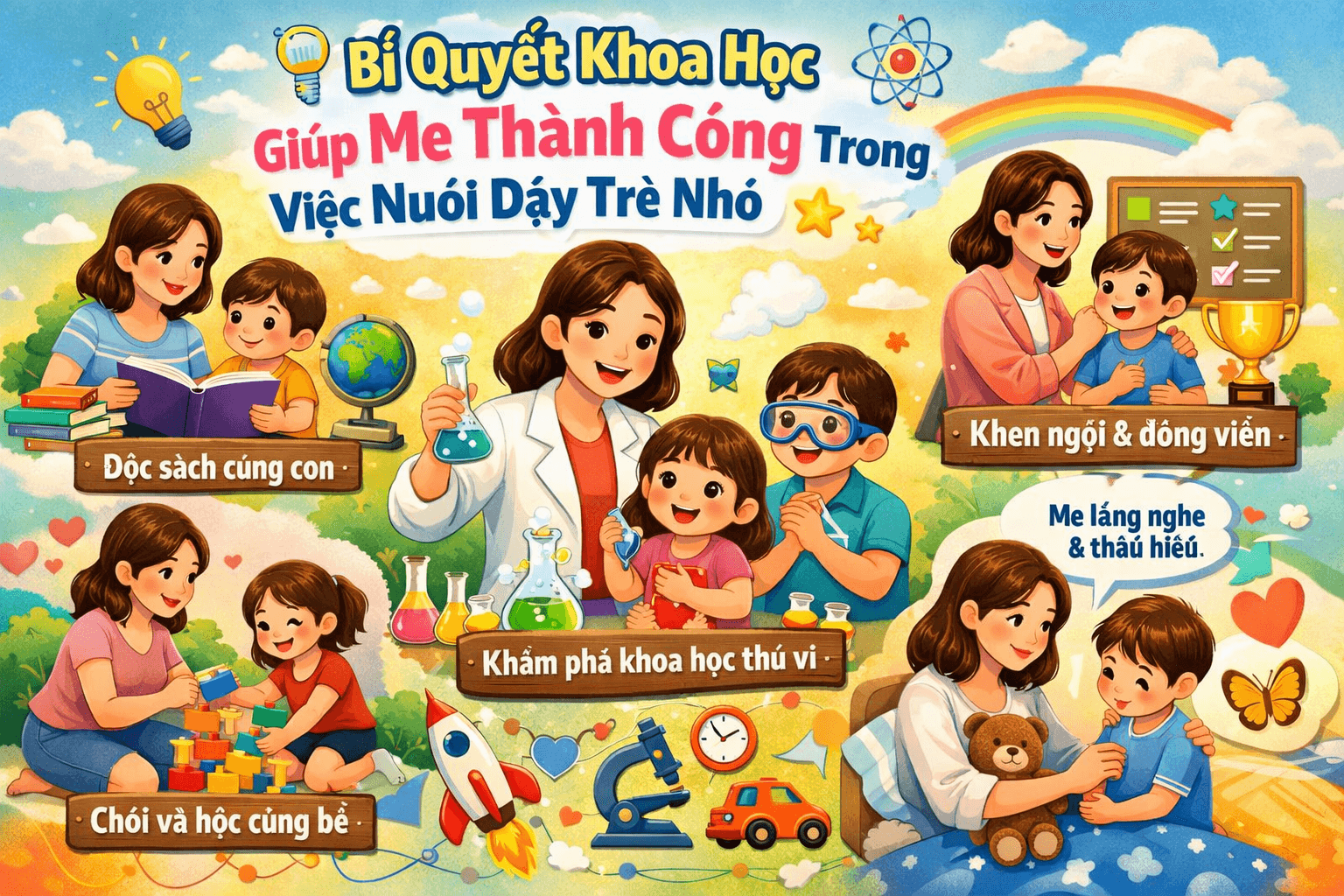 Bí quyết khoa học giúp mẹ nuôi dạy trẻ 3 6 tuổi