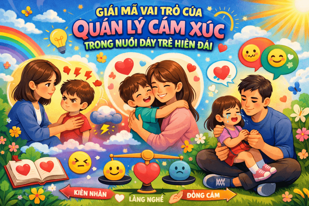 Giải mã vai trò dạy con quản lý cảm xúc