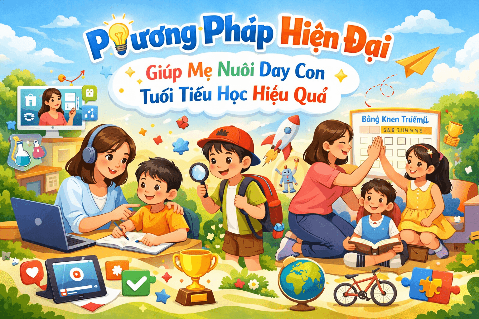 Phương pháp hiện đại giúp mẹ nuôi dạy con tuổi tiểu học hiệu quả
