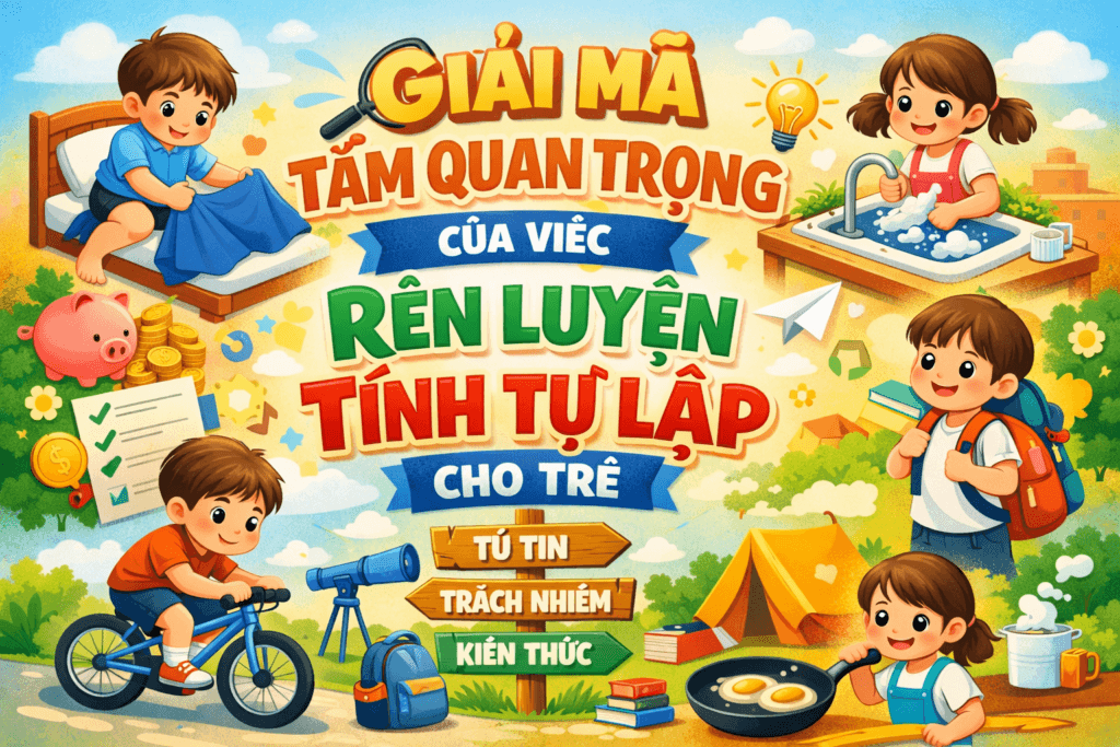 Giải mã tầm quan trọng của việc dạy con tự lập từ nhỏ