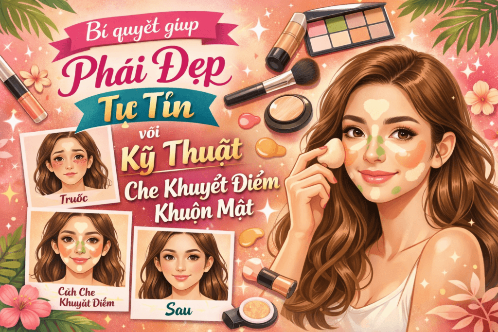 Bí quyết giúp phái đẹp tự tin với kỹ thuật trang điểm che khuyết điểm khuôn mặt