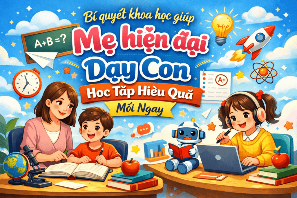 Bí quyết khoa học giúp mẹ dạy con học tập hiệu quả mỗi ngày