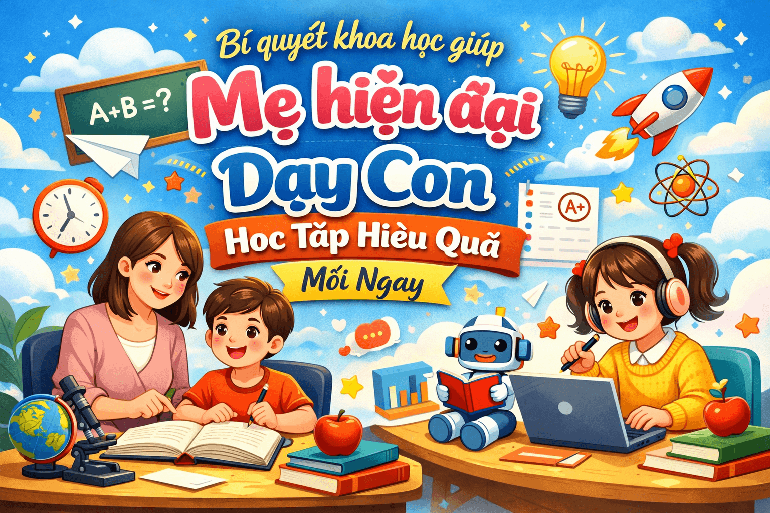 Bí quyết khoa học giúp mẹ dạy con học tập hiệu quả mỗi ngày