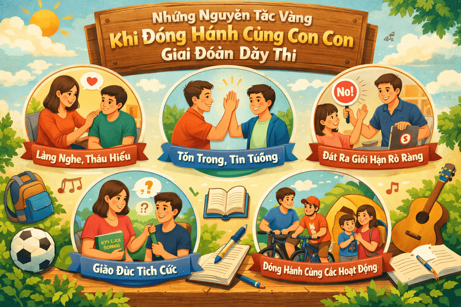 Những nguyên tắc vàng khi nuôi dạy con tuổi dậy thì