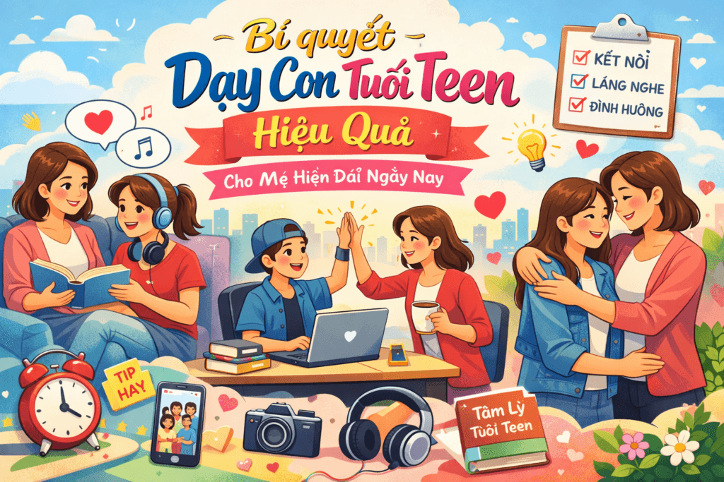 Bí quyết dạy con tuổi teen hiệu quả cho mẹ hiện đại ngày nay