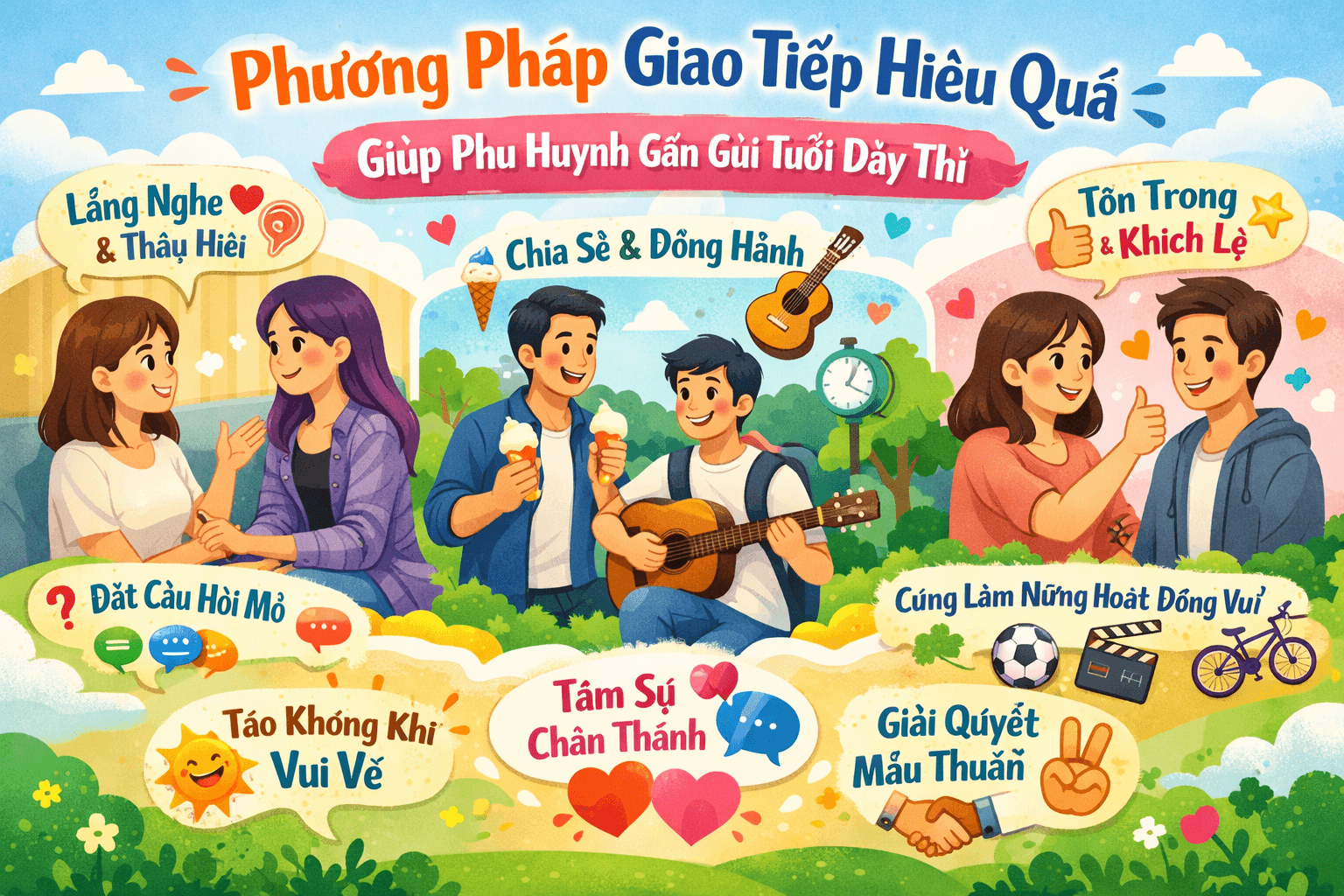 Cách nói chuyện với con tuổi teen hiệu quả giúp phụ huynh gần gũi tuổi dậy thì