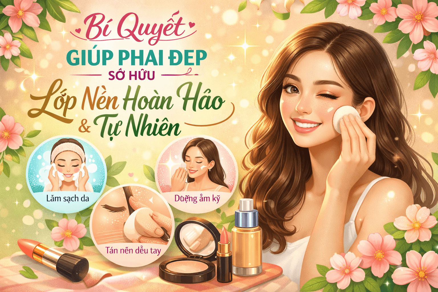 Bí quyết giúp phái đẹp đánh nền hoàn hảo và tự nhiên