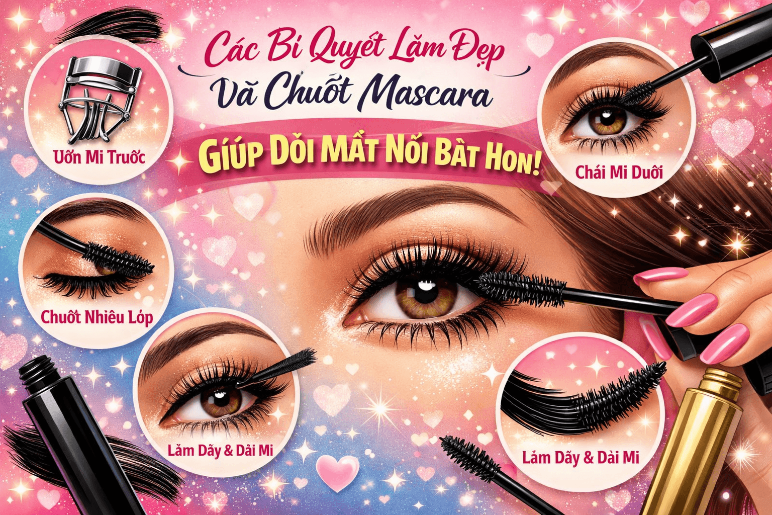 Các bí quyết làm đẹp với chuốt mascara giúp đôi mắt nổi bật hơn